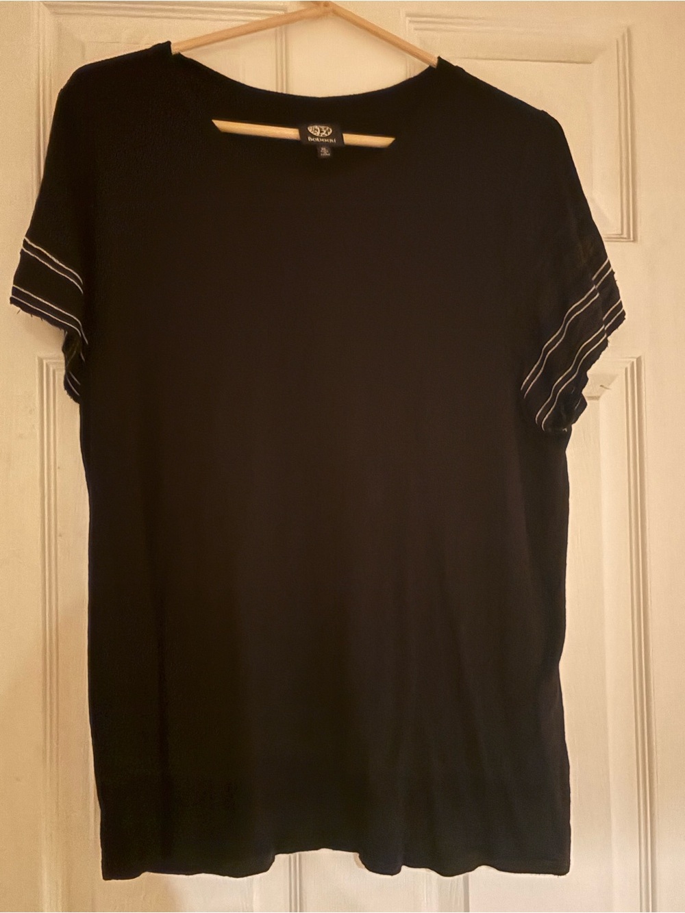 Bobeau Marleigh Embroidered Flutter Sleeve Top Women’s Size XL
